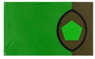 A mockup of the custom flag 'Gabe flag' on a white background