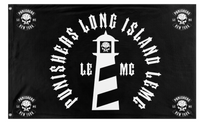 A mockup of the custom flag 'Long Island Chapter flag' on a white background