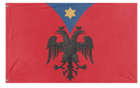 A mockup of the custom flag 'Custom Heraldic flag' on a white background