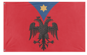 A mockup of the custom flag 'Custom Heraldic flag' on a white background