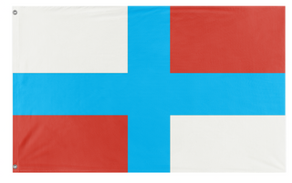 A mockup of the custom flag 'Russian National State flag' on a white background