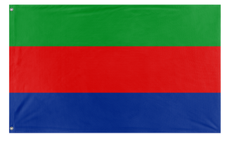 A mockup of the custom flag 'zdf flag' on a white background