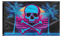 A mockup of the custom flag 'parlay flag' on a white background