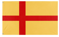 A mockup of the custom flag 'Kalmar Union flag' on a white background