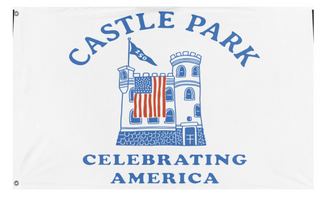A mockup of the custom flag 'Cp flag' on a white background