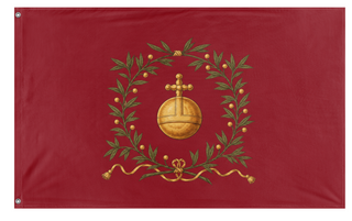 A mockup of the custom flag 'Upplands regemente Kompanifana flag' on a white background