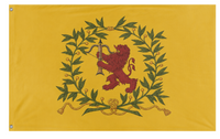 A mockup of the custom flag 'Kronobergs regemente flag' on a white background