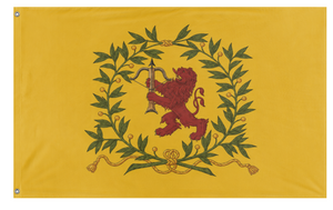 A mockup of the custom flag 'Kronobergs regemente flag' on a white background