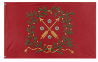 A mockup of the custom flag 'Narke-Varmlands regemente flag' on a white background