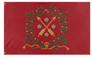A mockup of the custom flag 'Narke-Varmlands regemente flag' on a white background