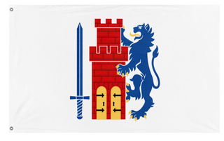 A mockup of the custom flag 'Bohuslan Flag' on a white background