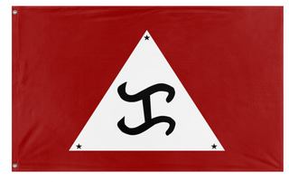 A mockup of the custom flag 'Official NMKO flag V1' on a white background