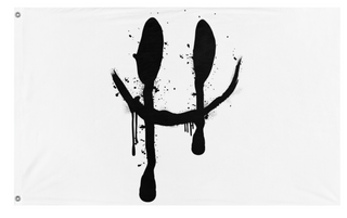 A mockup of the custom flag 'me flag' on a white background