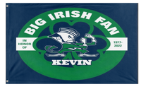 A mockup of the custom flag 'Kevin flag' on a white background