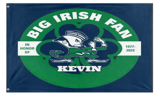 A mockup of the custom flag 'Kevin flag' on a white background