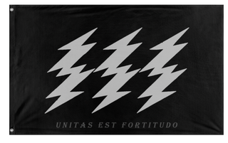 A mockup of the custom flag 'unity flag' on a white background