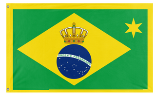 A mockup of the custom flag 'Empire of Brazil flag' on a white background