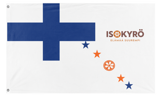 A mockup of the custom flag 'isokyro flag' on a white background