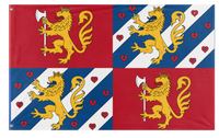 A mockup of the custom flag 'Sweden Norway Union ALT flag' on a white background