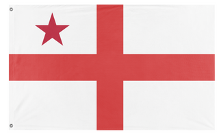 A mockup of the custom flag 'Test Flag' on a white background