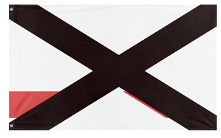 A mockup of the custom flag 'Baja flag' on a white background