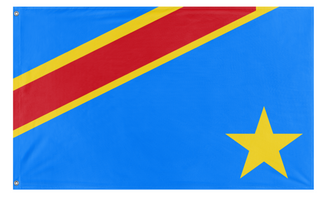 A mockup of the custom flag 'Congoa flag' on a white background