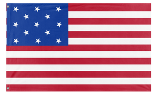 A mockup of the custom flag 'Star Spangled Banner flag' on a white background