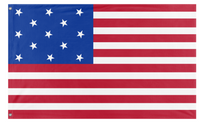 A mockup of the custom flag 'Star Spangled Banner flag' on a white background