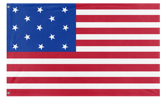 A mockup of the custom flag 'Star Spangled Banner flag' on a white background