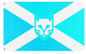 A mockup of the custom flag 'Murlandian Flag of Freedom' on a white background
