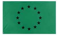 A mockup of the custom flag 'Gais flag' on a white background