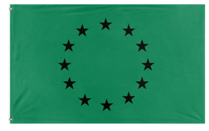 A mockup of the custom flag 'Gais flag' on a white background