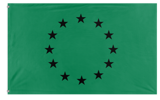 A mockup of the custom flag 'Gais flag' on a white background