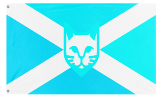 A mockup of the custom flag 'Flag of the Free Republic of Murlandia' on a white background