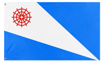 A mockup of the custom flag 'Marietta flag' on a white background