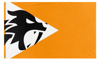 A mockup of the custom flag 'Catlandia flag' on a white background
