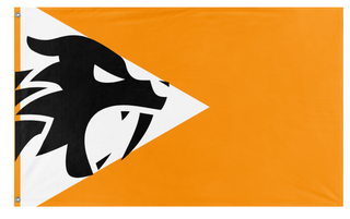 A mockup of the custom flag 'Catlandia flag' on a white background