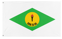 A mockup of the custom flag 'Dow Zu Oil Company flag' on a white background