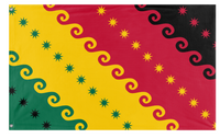 A mockup of the custom flag 'Joduk flag' on a white background