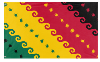 A mockup of the custom flag 'Joduk flag' on a white background