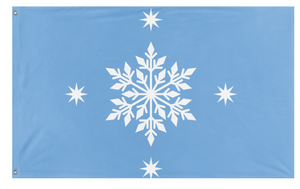A mockup of the custom flag 'Polar Alliance flag' on a white background