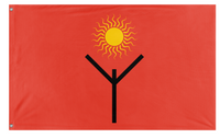 A mockup of the custom flag 'Zaqine Cult flag' on a white background