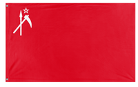 A mockup of the custom flag 'Modernized Kronstadt Rebellion flag' on a white background