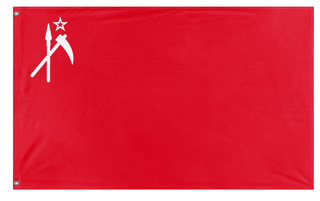 A mockup of the custom flag 'Modernized Kronstadt Rebellion flag' on a white background