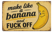 A mockup of the custom flag 'Banana flag' on a white background