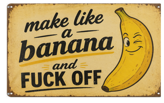 A mockup of the custom flag 'Banana flag' on a white background