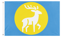 A mockup of the custom flag 'No.1 flag' on a white background