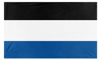 A mockup of the custom flag 'Westhelm flag' on a white background