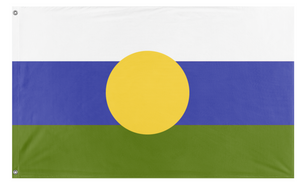 A mockup of the custom flag 'The Republic of Tomland flag' on a white background
