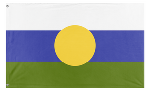 A mockup of the custom flag 'Republic of Tomland flag' on a white background